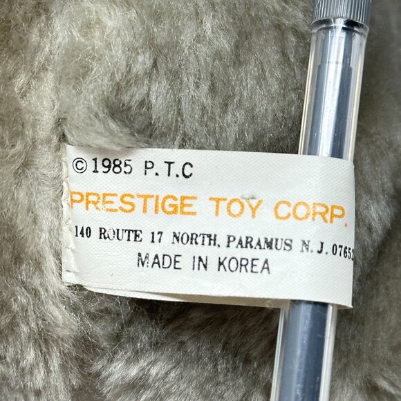 Prestige Toy Christmas Mouse Plush Vintage 1985 11 Inch Santa Hat Red Bow - Picture 5 of 7